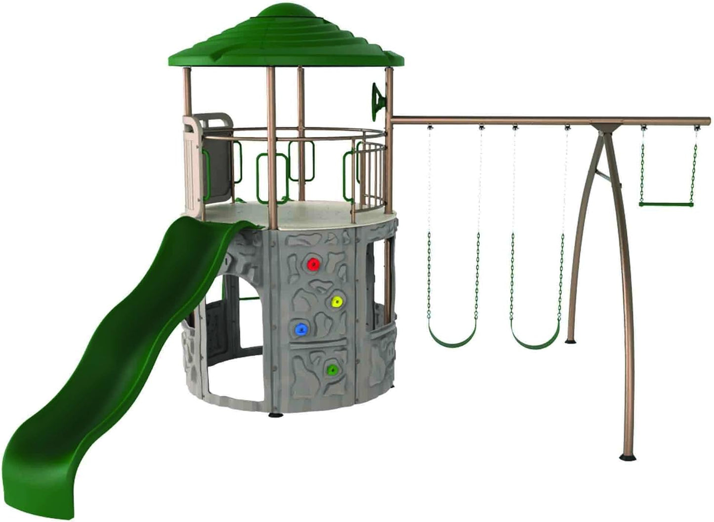 Lifetime 90440 Adventure Tower Swing Set, Green