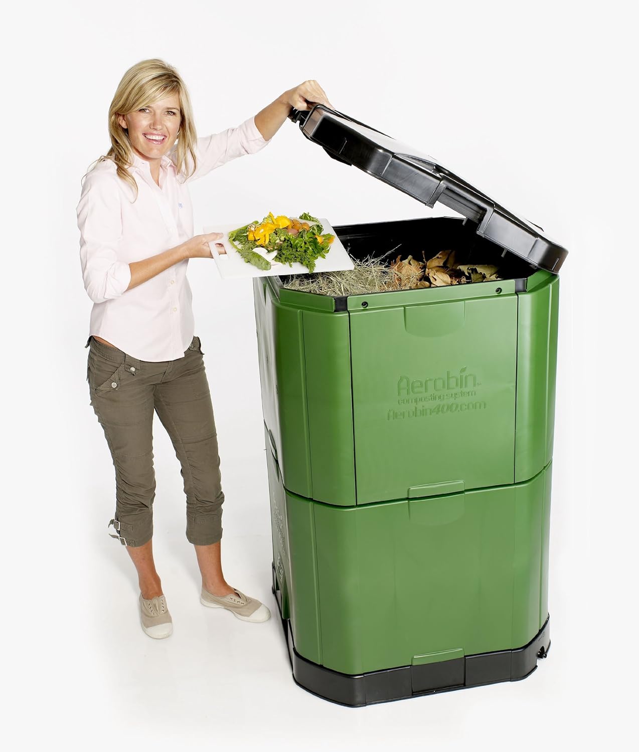 Exaco Aerobin 400 Insulated Compost bin, 113 Gallon, Green