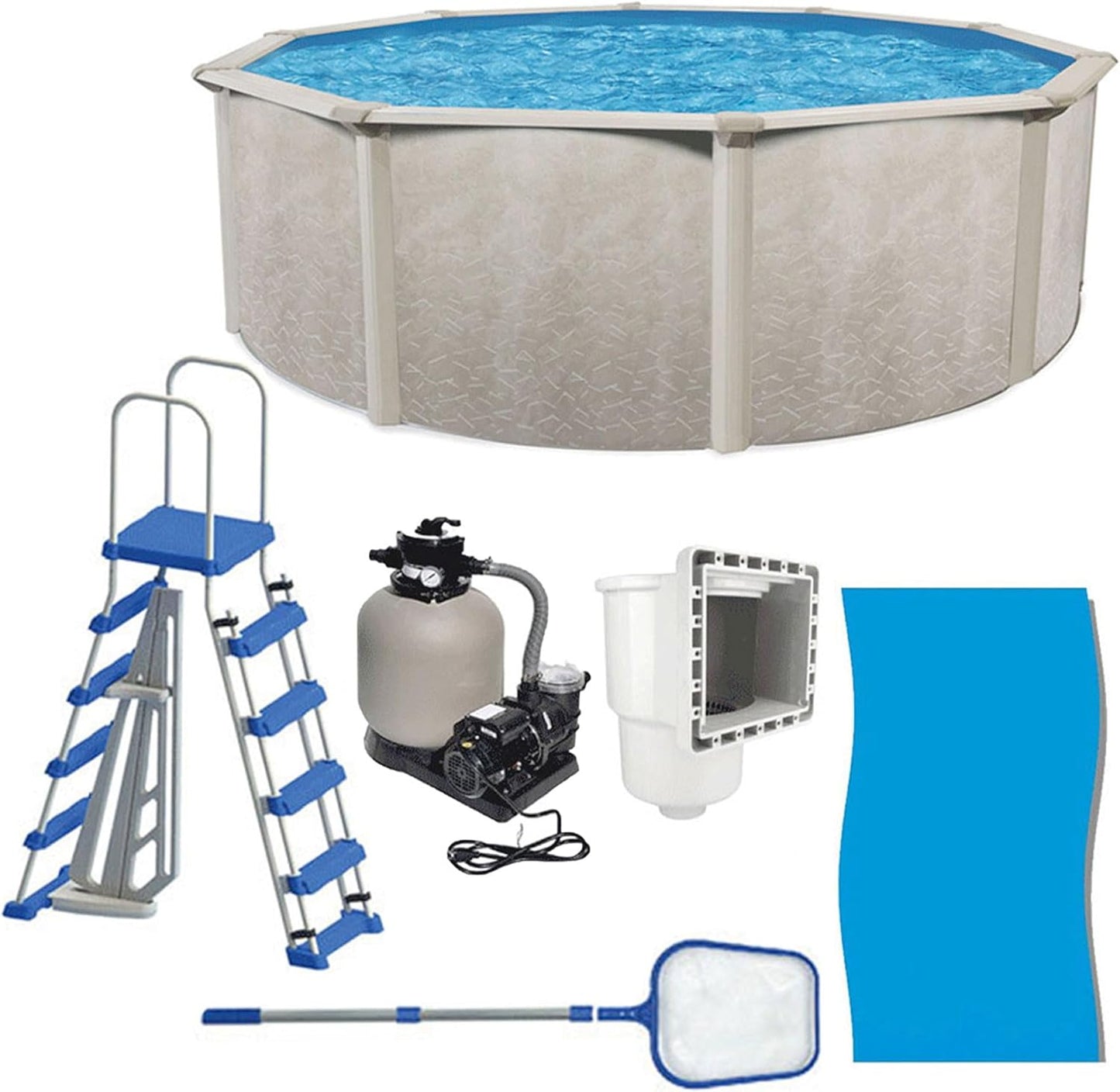 Aquarian Above Ground Pool Kits, Hard Sided Above Ground Pool Steel Frame Outdoor Pool With Rust-Proof Galvanized Walls, Deep Swimming Pools For Adults Above Ground Pool With Pump And Filter