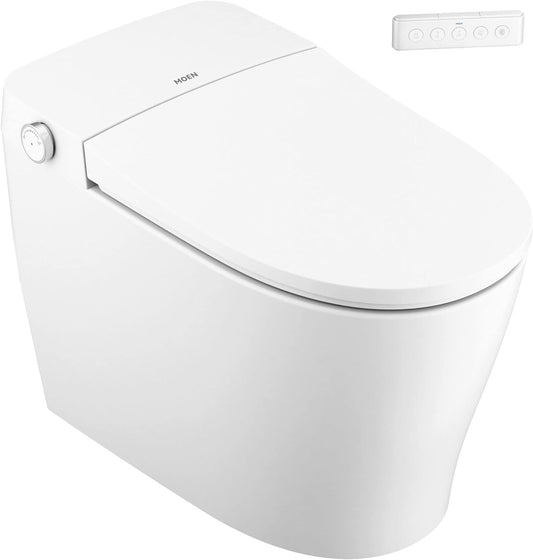 Moen 3-Series White Tankless Bidet One Piece Elongated Bidet Toilet with Remote and UV Sterilization, ET1300