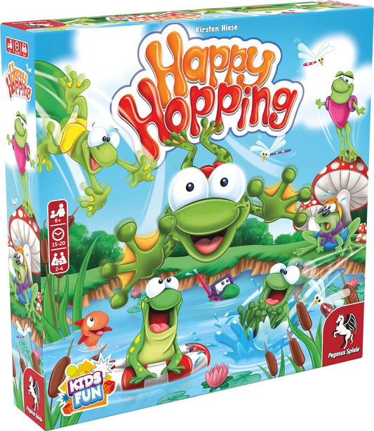 Happy Hopping - Board Game by Pegasus Spiele 2-4 Players – Board Games for Family – 15-20 Minutes of Gameplay – Games for Family Game Night – Kids and Adults Ages 6+ - English Version