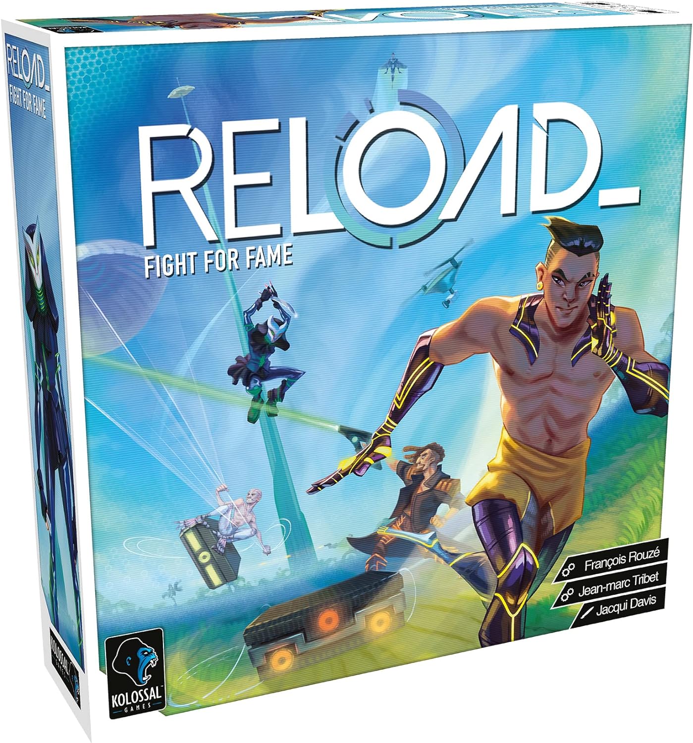 Reload Board Game - Battle Royale Strategy Game, Unique Characters & Modular Island, Dice-Driven Action Game for Kids & Adults, Ages 12+ 2-4 Player, 60 Min Playtime, Made by Matagot