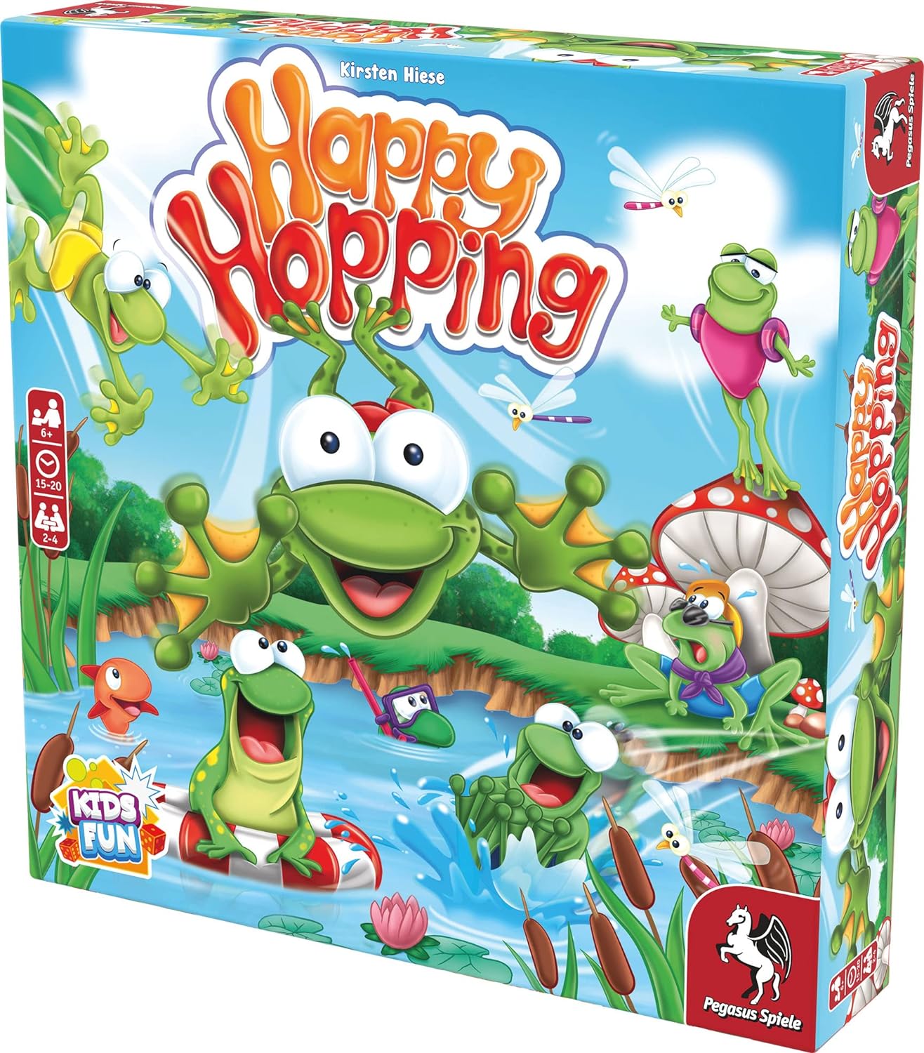 Happy Hopping - Board Game by Pegasus Spiele 2-4 Players – Board Games for Family – 15-20 Minutes of Gameplay – Games for Family Game Night – Kids and Adults Ages 6+ - English Version