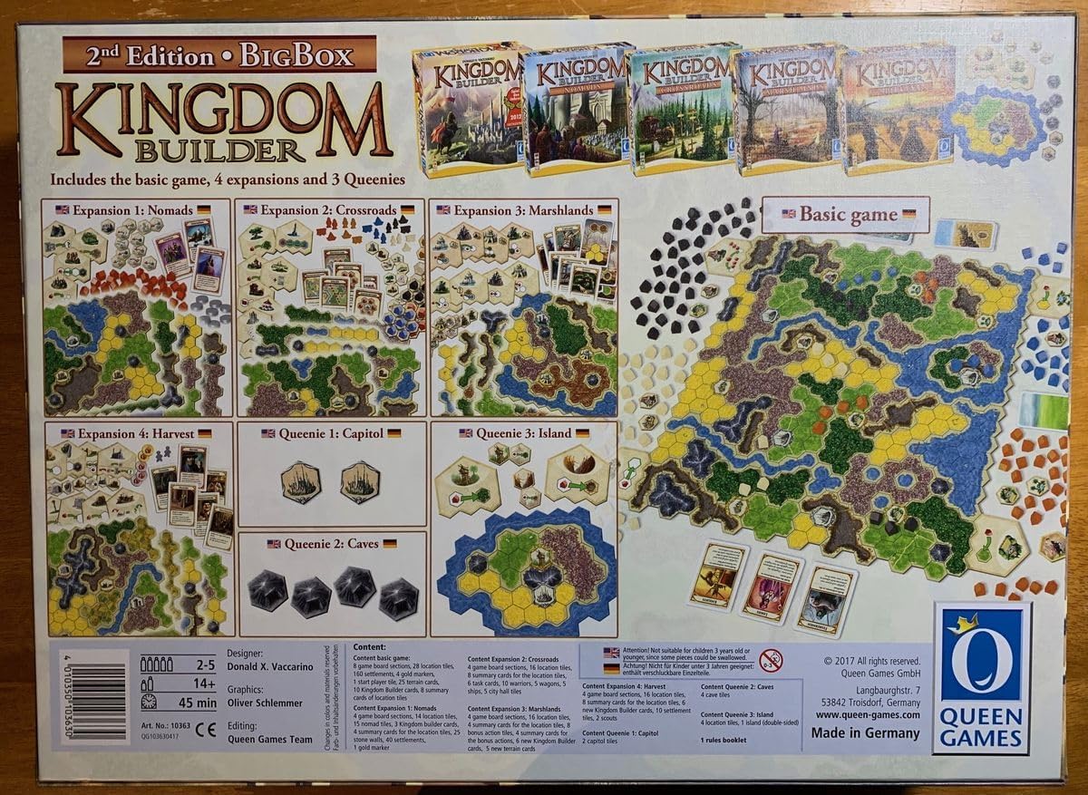 Queen Games Kingdom Builder Big Box 2nd Edition Board Game